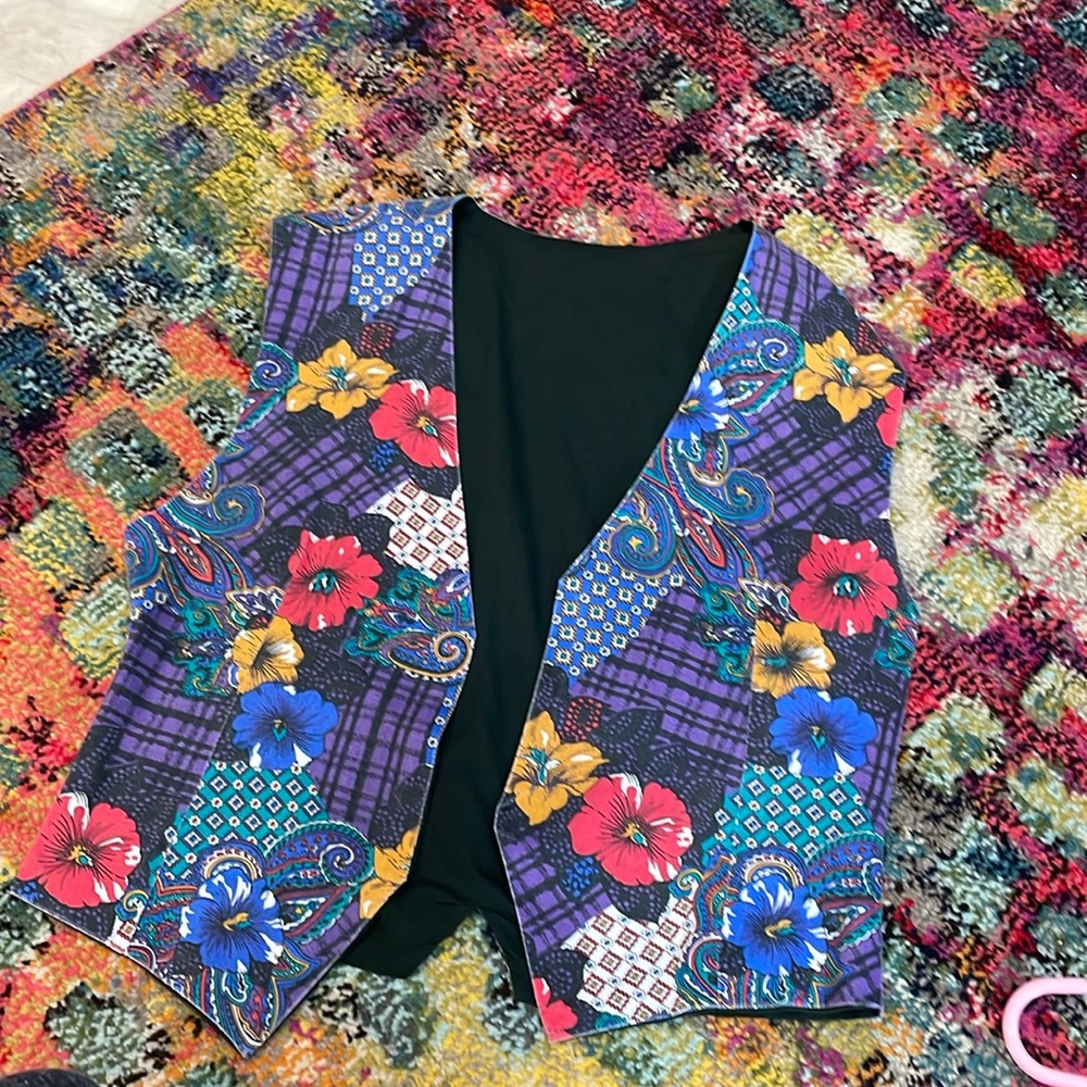 *️⃣Vintage*️⃣ hand made reversible vest ✌🏼